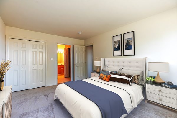 Master Bedroom with walk in closet and master bath
