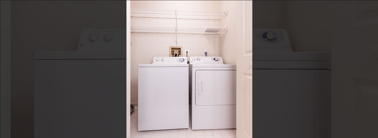 Washer and dryer are full size